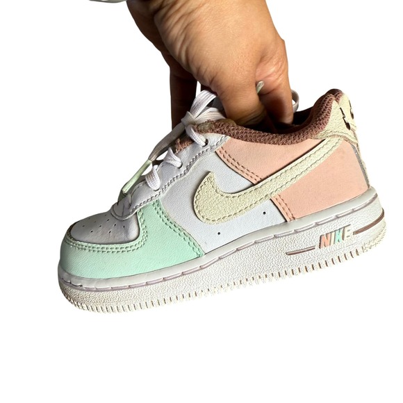 Nike Air Force 1 LV8 "Ice Cream" Toddler Size 8C Mint Green Pink White Cream - Picture 1 of 9